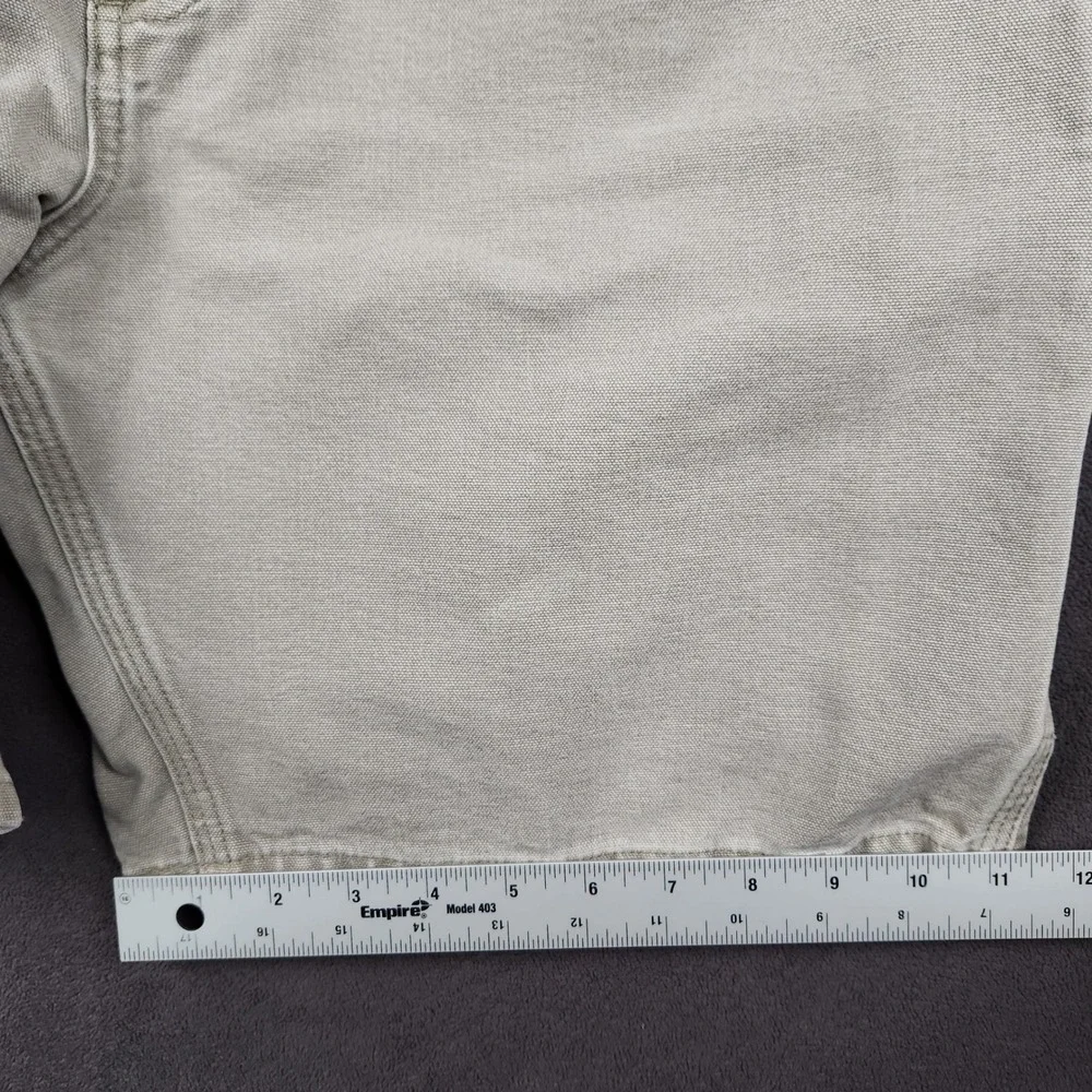 Vintage Carhartt Washed Duck Work Shorts Mens 36 Tan Canvas B25 DES Workwear